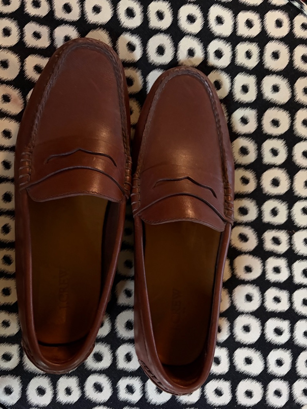 J Crew Brown Leather Driving Loafers - Men's